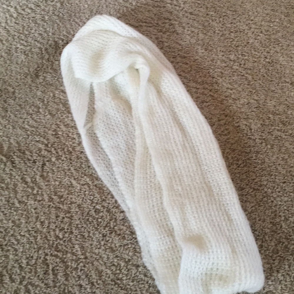 White cotton scarf